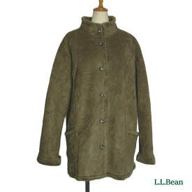 【中古】L.L. Bean ムートン調 ジャケット コート レディース XLサイズ エルエルビーン 防寒 アウター