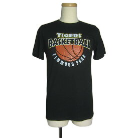 【中古】Tシャツ GILDAN ティーシャツ バスケットボール プリントtシャツ アメリカ輸入古着 黒 メンズ Sサイズ tee