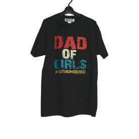 【新品】FRUIT OF THE LOOM プリントTシャツ 黒色 半袖 メンズ Mサイズ トップス ティーシャツ tシャツ DAD OF GIRLS