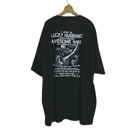 【新品】FRUIT OF THE LOOM バックプリントTシャツ 黒色 半袖 メンズ 大きいサイズ 4XL ティーシャツ 美女と骸骨 tシャツ