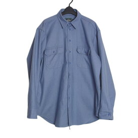 【中古】USA製 Woolrich プレーン ネルシャツ ウールリッチ メンズ XLサイズ 古着 長袖 シャツ