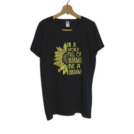 【新品】tシャツ FRUIT OF THE LOOM レディース プリントTシャツ ヒマワリの花 半袖 XLサイズ ティーシャツ