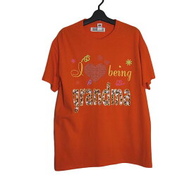 ほぼ新品 Tシャツ プリントTシャツ Lサイズ ティーシャツ バーントオレンジ 半袖 FRUIT OF THE LOOM 【中古】【異国屋】