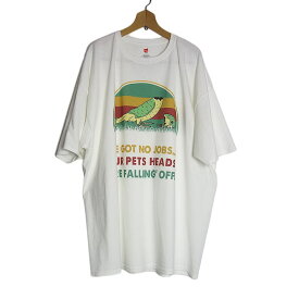 【新品】tシャツ Hanes 首がもげた鳥 ユニーク プリントTシャツ 白色 メンズ 大きいサイズ 3XL 半袖 ティーシャツ tee ヘインズ 動物 アニマルプリント