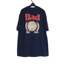 【新品】FRUIT OF THE LOOM バックプリントTシャツ 紺色 半袖 メンズ XLサイズ トップス ティーシャツ tシャツ DAD
