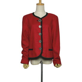 【中古】Moser & Gottlicher チロル ジャケット レディース Mサイズ位 赤 ヨーロッパ 古着 民族衣装 チロリアン 【異国屋】