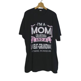 【新品】tシャツ FRUIT OF THE LOOM プリントTシャツ 黒色 ブラック メンズ 半袖 2XLサイズ ティーシャツ 女性にもオススメ I'M A MOM