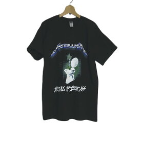 【デッドストック・新品】METALLICA ロックTシャツ バンドTシャツ メタリカ プリントTシャツ 黒色 メンズ Lサイズ 半袖 ティーシャツ ミュージシャン