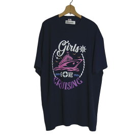 【新品】tシャツ FRUIT OF THE LOOM クルージング船 プリントTシャツ ネイビー色 半袖 大きいサイズ 2XL ティーシャツ BIGサイズ