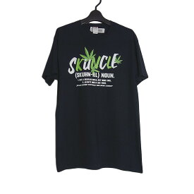 【新品】tシャツ SKUNCLE プリントtシャツ FRUIT OF THE LOOM 黒色 デッドストック メンズ Mサイズ ティーシャツ 半袖 トップス 異国屋