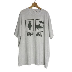 【新品】tシャツ FRUIT OF THE LOOM ユニーク プリントTシャツ グレー色系 半袖 大きいサイズ メンズ 2XL ティーシャツ