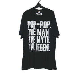 【新品】FRUIT OF THE LOOM プリントTシャツ 半袖 メンズ XLサイズ 黒色 ティーシャツ tシャツ POP-POP