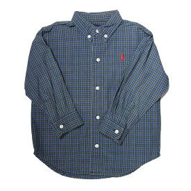 【中古】Ralph Lauren チェック柄 ボタンダウン シャツ 子供服 ラルフローレン キッズサイズ 3T 約95cm相当 長袖 古着