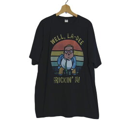 【新品】tシャツ FRUIT OF THE LOOM プリントTシャツ 黒色 半袖 メンズ 大きいサイズ 2XL ティーシャツ キャラクター
