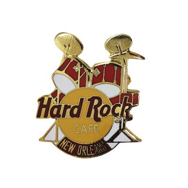 【中古】Hard Rock CAFE ドラム 赤 ブローチ ハードロックカフェ 90's レトロ ビンテージ ピンバッチ ピンバッジ NEW ORLEANS コレクター
