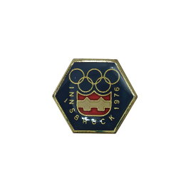 【中古】1976年 インスブルック 冬季オリンピック ピンバッジ ビンテージ ブローチ 五輪 ピンバッチ レトロ