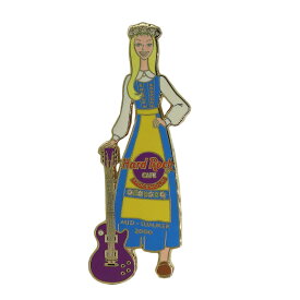 【中古】Hard Rock CAFE ピンズ ハードロックカフェ 民族衣装の女性 ギター リミテッドエディション ピンバッジ ピンバッチ 留め具付き ストックホルム