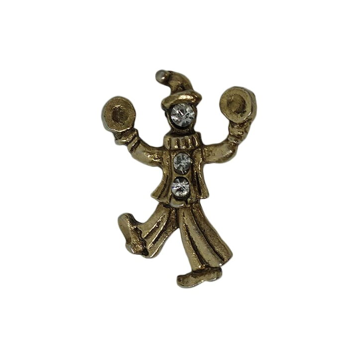 楽天市場】【中古】ピエロ ピンズ 道化師 金色 ラインストーン 留め具 