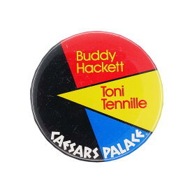 【中古】歌手 Toni Tennille トニ・テニール ／ コメディアン Buddy Hackett ヴィンテージ 缶バッジ ピンバッジ レトロ 缶バッチ