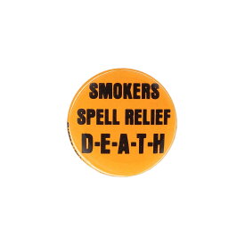 【中古】SMOKERS SPELL RELIEF DEATH 80s ビンテージ 缶バッチ 缶バッジ アメリカ 輸入雑貨 英語 ピンバッチ