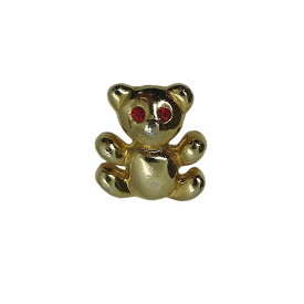 【中古】クマのぬいぐるみ型 ピンズ テディベア 金色 アメリカ 輸入雑貨 ピンバッジ