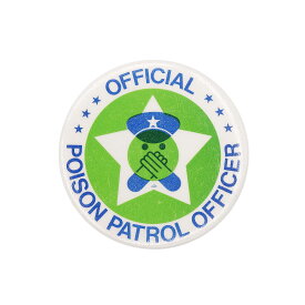【中古】OFFICIAL POISON PATROL OFFICER レトロ 缶バッジ ビンテージ 缶バッチ アメリカ 輸入雑貨 ピンバッチ
