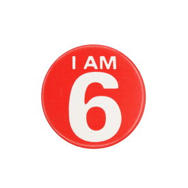 【中古】I AM 6 レトロ 缶バッジ 数字 缶バッチ ピンバッジ 6歳 誕生日