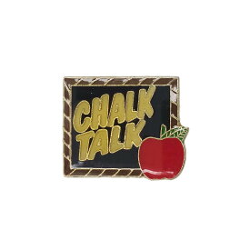 【中古】黒板とリンゴ ヴィンテージ ピンズ アメリカン雑貨 レトロ ピンバッジ ピンバッチ CHALK TALK
