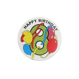 【中古】HAPPY BIRTHDAY 風船と数字8 レトロ 缶バッジ ビンテージ 缶バッチ ピンバッチ イギリス 輸入雑貨 8歳 誕生日