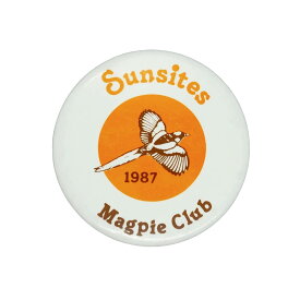 【中古】イギリス輸入雑貨 ビンテージ 缶バッジ レトロ 缶バッチ 可愛い 服飾 ピンバッジ ピンバッチ Magpie Club 1987