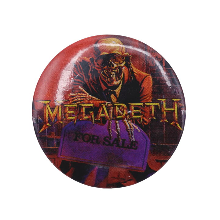 楽天市場】【中古】ヘヴィメタル・バンド MEGADETH 缶バッジ 90