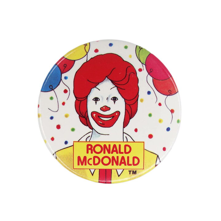 楽天市場】【中古】ロナルド マクドナルド 缶バッジ レトロ ビンテージ 