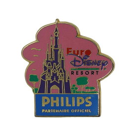 【中古】Arthus Bertrand ピンズ ピンバッジ ピンバッチ Euro Disney お城 PHILIPS ディズニー ラペルピン