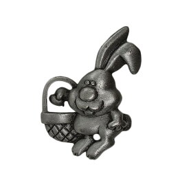 【中古】JONETTE JEWELRY 籠を持ったうさぎ ビンテージ ピンズ ピューター アメリカ 輸入雑貨 ピンバッチ レトロ ピンバッジ アクセサリー