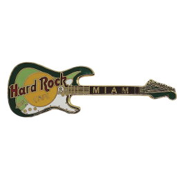 【中古】Hard Rock CAFE ギター ブローチ ハードロックカフェ MIAMI ピンバッチ レトロ 90's ピンバッジ