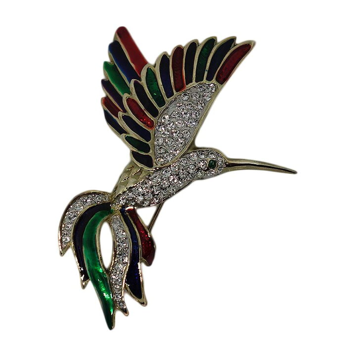 楽天市場】【中古】ハチドリ ブローチ 鳥 アクセサリー ピンバッチ  
