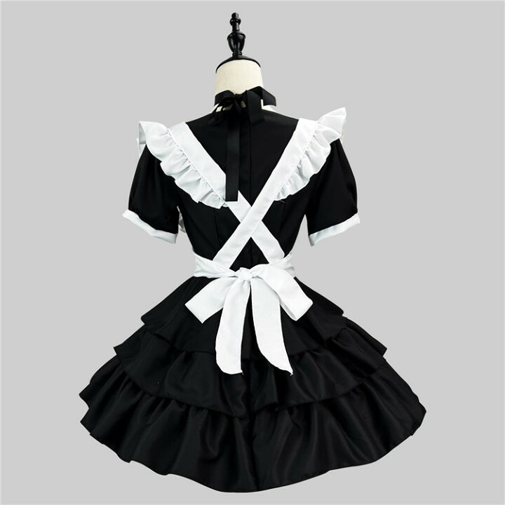 楽天市場】メイド服 ワンピース エプロン チョーカー カチューシャ 