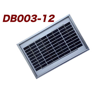 電菱製ソーラーパネルDB003-12 定格出力 3.1W DC12V系太陽電池 太陽光発電 太陽光パネル 独立電源 オフグリッド