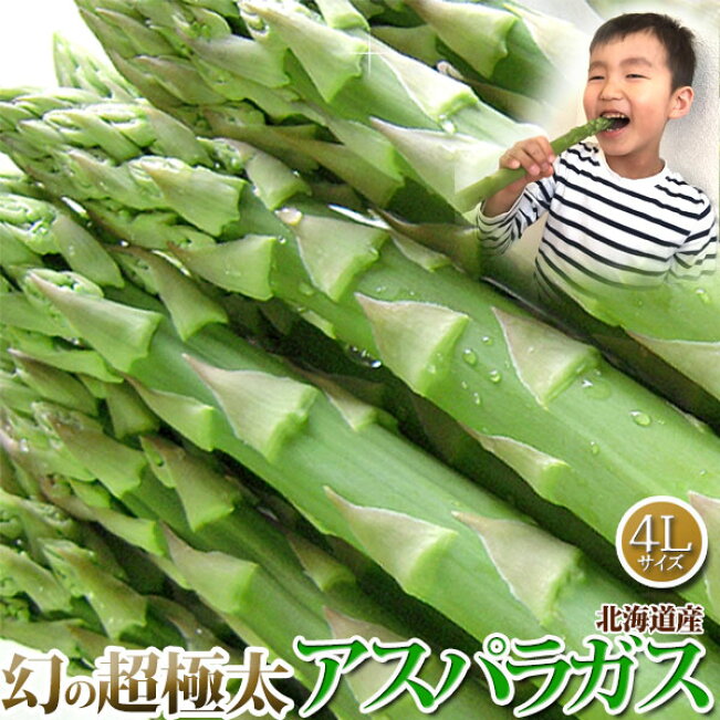 楽天市場 | 北海道美食生活 - 北海道産 幻の超極太4Lアスパラガス 