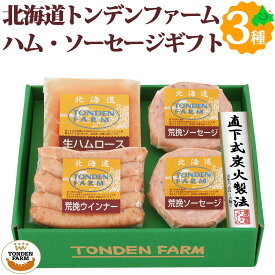 トンデンファーム ソーセージ ベーコン ハム ウインナー 3種4点セット FG-A 北海道産 肉 贈り物 ギフト ご当地 お取り寄せグルメ とんでん 江別市 北海道 グルメ 炭火製法 生ハム