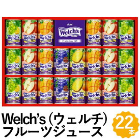 Welch's （ウェルチ） 100%果汁飲料 フルーツジュース ギフト 22本 缶ジュース グレープ マンゴー アップル ジュース 詰め合わせ W30S フォーマルギフト