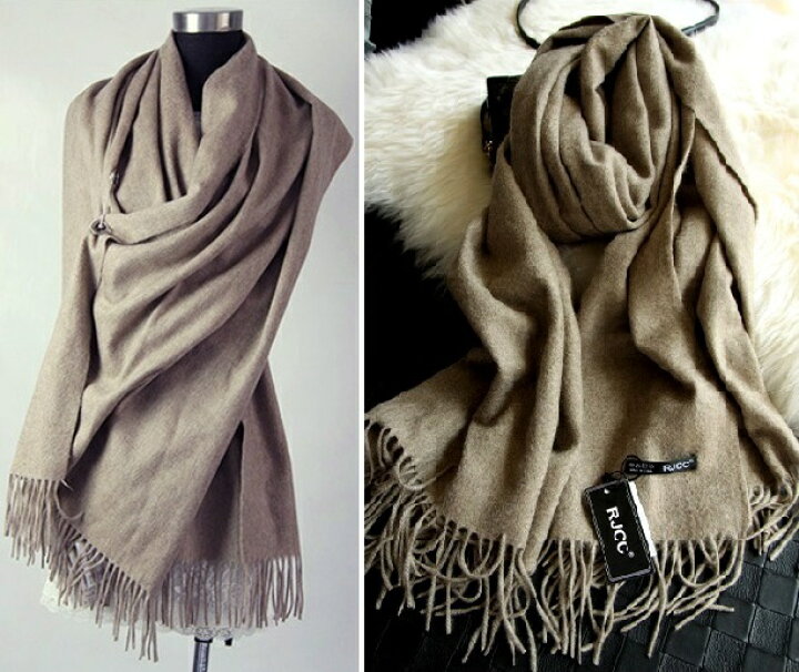 楽天市場】極上のカシミアヤギCASHMERE100%♪厚手超大判ストール  