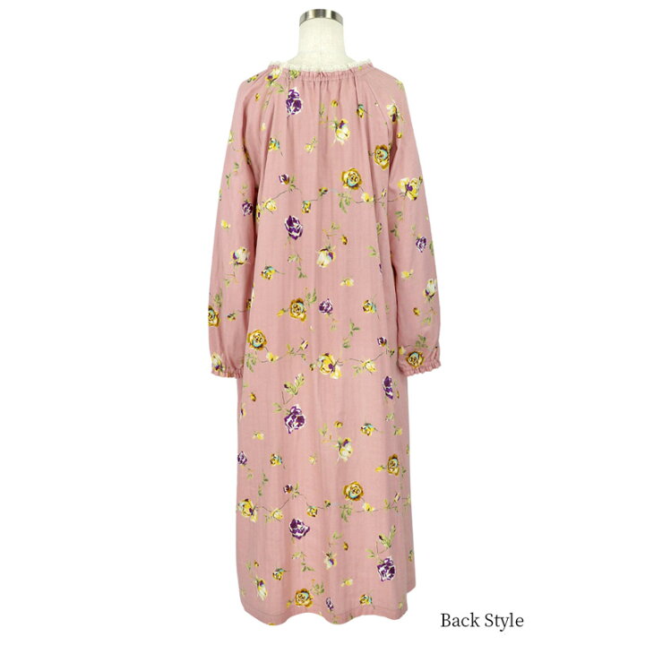楽天市場】ネグリジェ レディース 【イクコ IKUKO 】 ダブルガーゼ花柄 