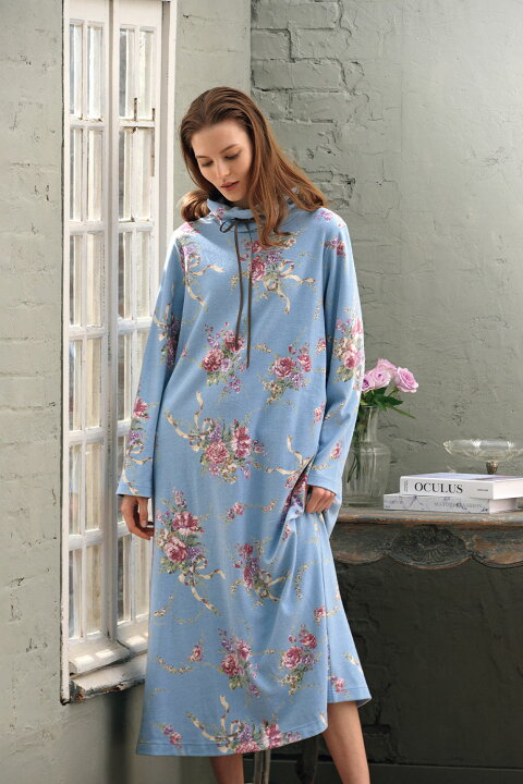 楽天市場】ネグリジェ レディース 【イクコ IKUKO】 スムース花柄  