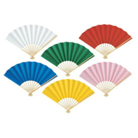 【クーポン配布中！5/9 17:00〜5/18 8:59】扇子 カラー扇子 無地 お祭り 夏祭り 運動会 ゴークラ（メール便対象商品）（メール便1通につき11点まで）
