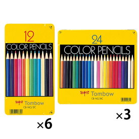 色鉛筆 色えんぴつ 缶入り色鉛筆 12色 24色 まとめ買いトンボ鉛筆