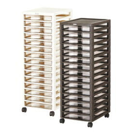 書類 収納 トレーアプロス B4 浅型15段 アイボリー ダークブラウン JEJ