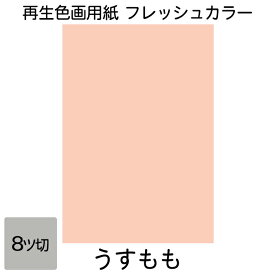 画用紙 色画用紙 フレッシュカラー 八ツ切 10枚 大王製紙 八つ切り うすもも