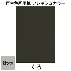 画用紙 色画用紙 フレッシュカラー 八ツ切 10枚 大王製紙 八つ切り くろ