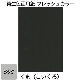 画用紙 色画用紙 フレッシュカラー 八ツ切 100枚 くま 単色 まとめ買い 八つ切り 大王製紙